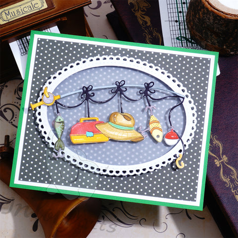 Inlovearts Fishing Theme Elements Cutting Dies