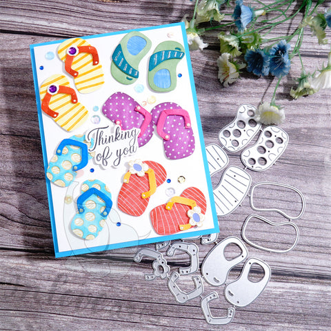 Inlovearts Beach Slippers Cutting Dies