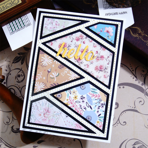 Inlovearts Slash Pattern Background Board Cutting Dies