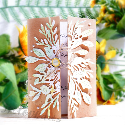 Inlovearts 2pcs Leaf Border Cutting Dies