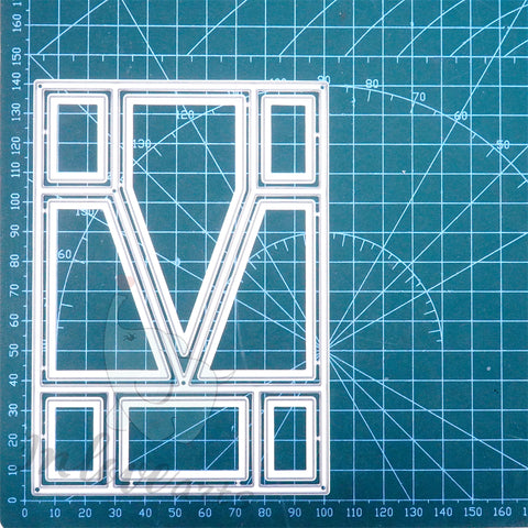 Inlovearts Hollow Geomatric Background Board Cutting Dies