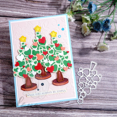 Inlovearts Heart Pattern Christmas Tree Cutting Dies