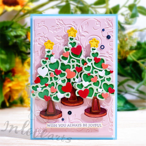 Inlovearts Heart Pattern Christmas Tree Cutting Dies
