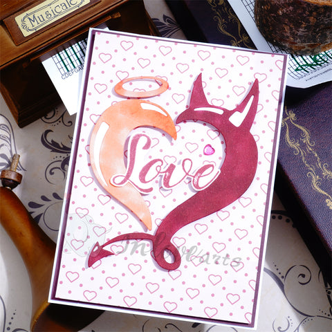 Inlovearts Heart Shape Angel & Devil Cutting Dies