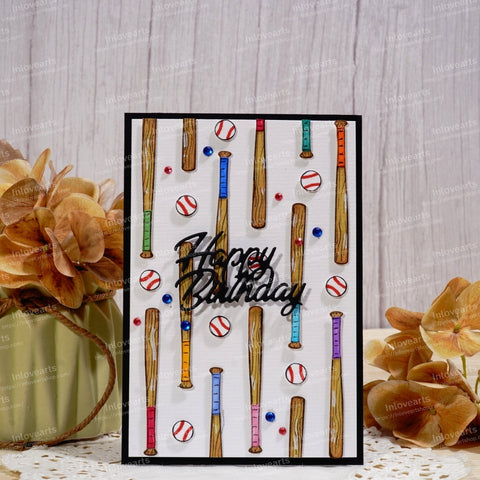 Inlovearts Baseball Bat Cutting Dies