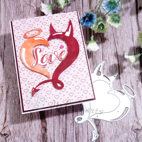 Inlovearts Heart Shape Angel & Devil Cutting Dies