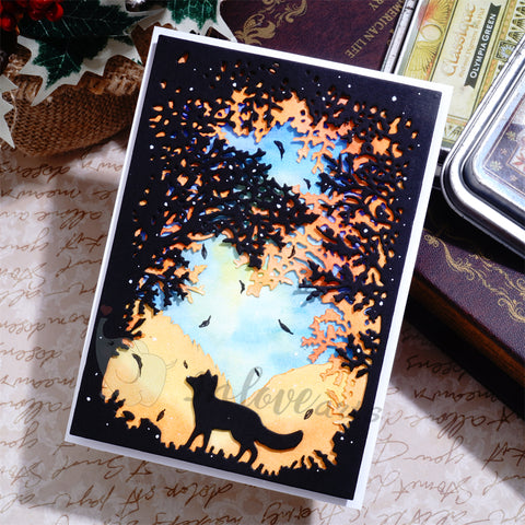 Inlovearts Fox in Forest Background Board Cutting Dies