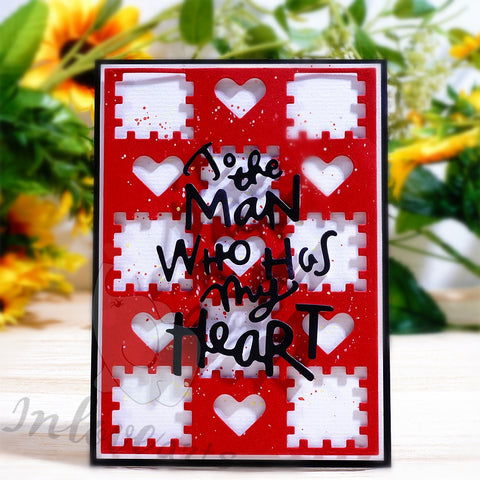 Inlovearts "To the Man WHO Has my Heart" Word Cutting Dies