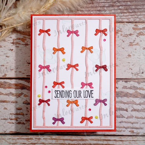 Inlovearts Bow Background Board Cutting Dies