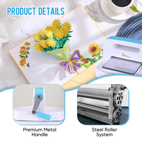 Inloveart Portable Die Cutting and Embossing Machine Manual Knurling Machine