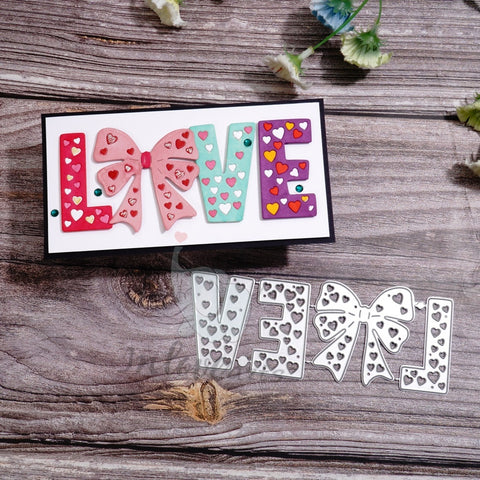 Inlovearts LOVE Bow Word Cutting Dies