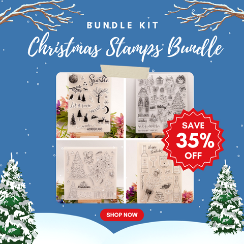 Inlovearts Christmas Theme Clear Stamp Bundles