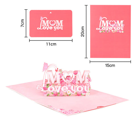 3D Pop Up MOM LOVE YOU Greeting Card