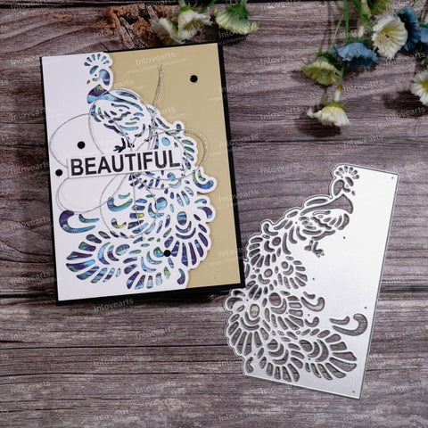 Inlovearts Peacock Border Cutting Dies