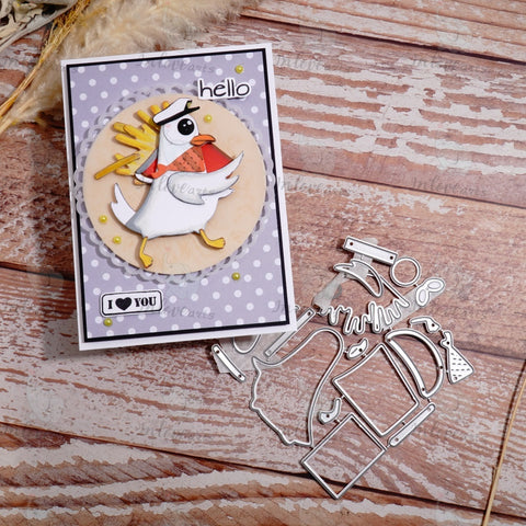 Inlovearts Pigeons and Fries Cutting Dies