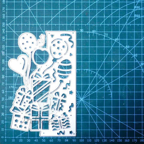 Inlovearts Gift and Balloon Border Cutting Dies