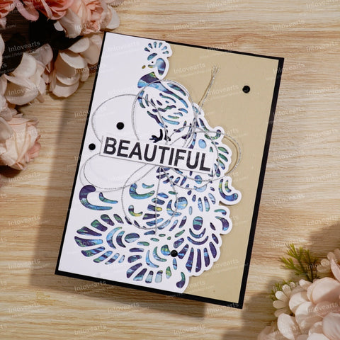 Inlovearts Peacock Border Cutting Dies