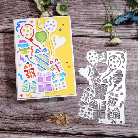 Inlovearts Gift and Balloon Border Cutting Dies