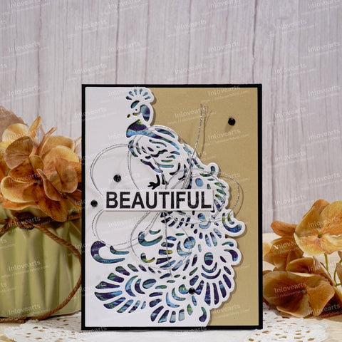 Inlovearts Peacock Border Cutting Dies