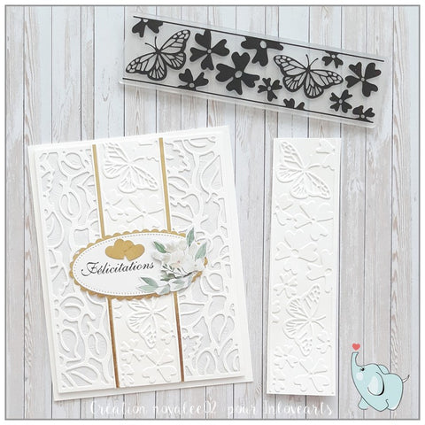 Beautiful Flowers and Butterflies Emboss Folders