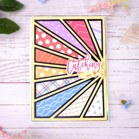 Inlovearts Divergent Lines Background Board Cutting Dies