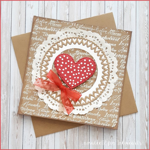 Inloveartshop Circle Heart Eyelet Nesting Frame Cutting Dies