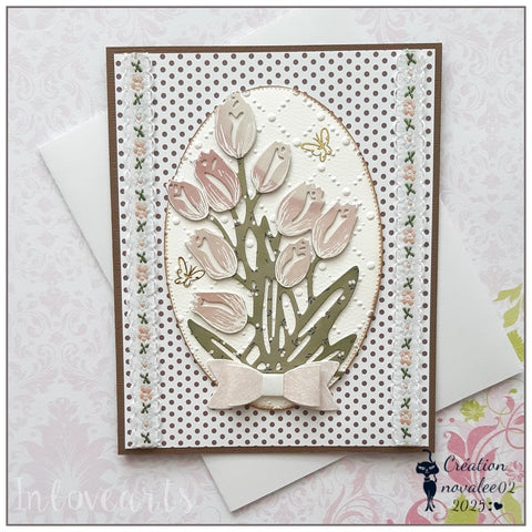 Inlovearts Tulip Bush Metal Cutting Dies
