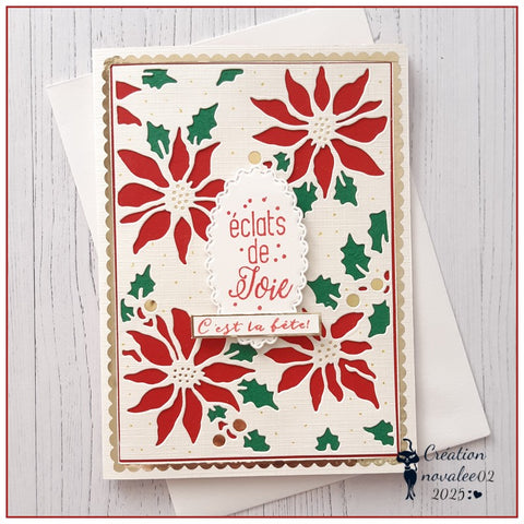 Inlovearts Christmas Red Petals Background Board Cutting Dies