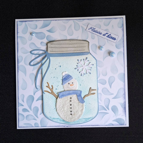 Inlovearts Snowman Glass Bottle Cutting Dies