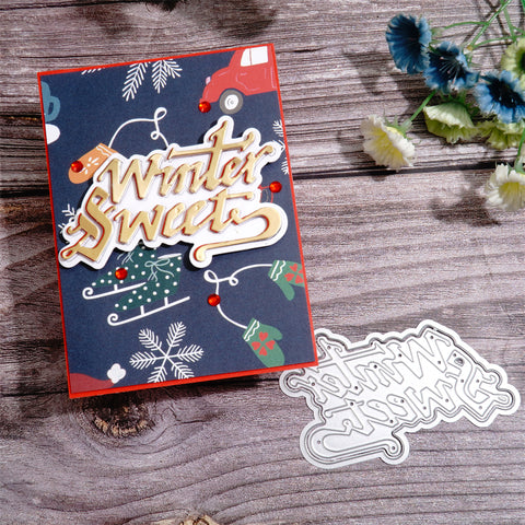 Inlovearts Winter Sweets Word Cutting Dies