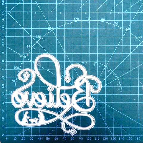 Inlovearts Believe Word Cutting Dies