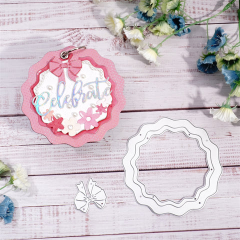Inlovearts Circle with Bow Knot Cutting Dies