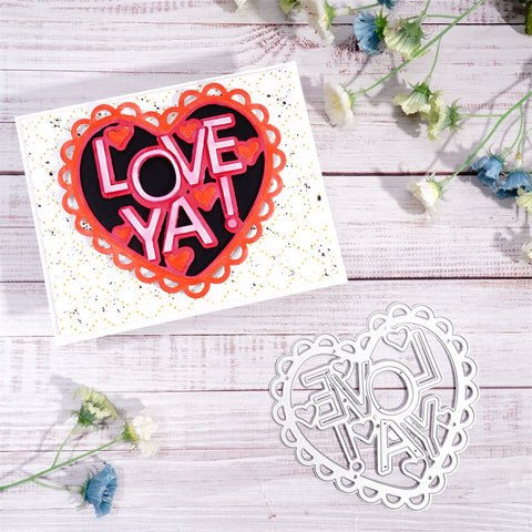 Inlovearts "Love Ya" Word Heart Cutting Dies