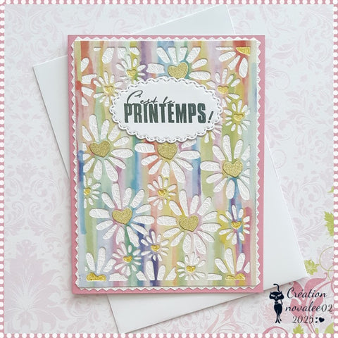 Inlovearts Blooming Daisy Background Board Cutting Dies