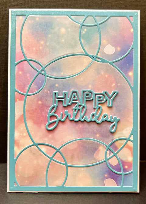 Inlovearts Staggered Bubble Background Board Cutting Dies
