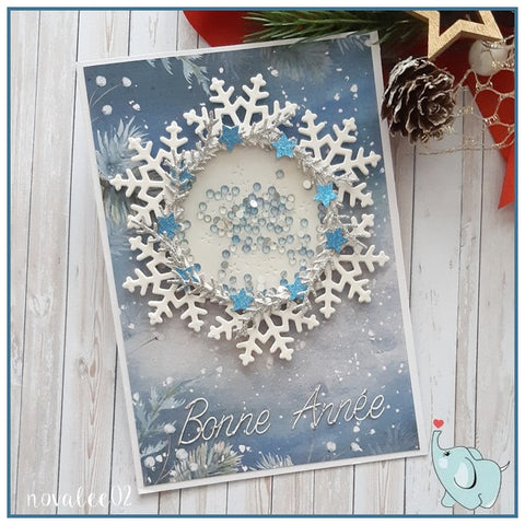 Inlovearts Snowflake Round Border Cutting Dies