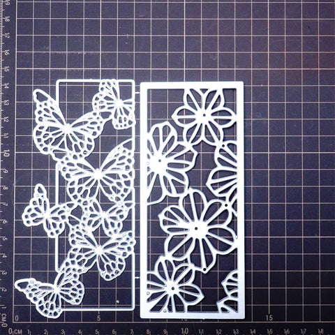 Inlovearts Flower and Butterfly Border Frame Cutting Dies