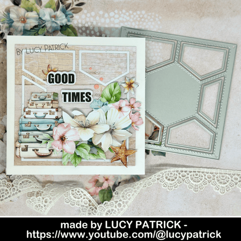 Inlovearts Album Square Background Board Cutting Dies