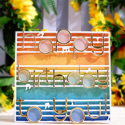 Inlovearts 'Happy Birthday to you' on the Musical Notation Cutting Dies