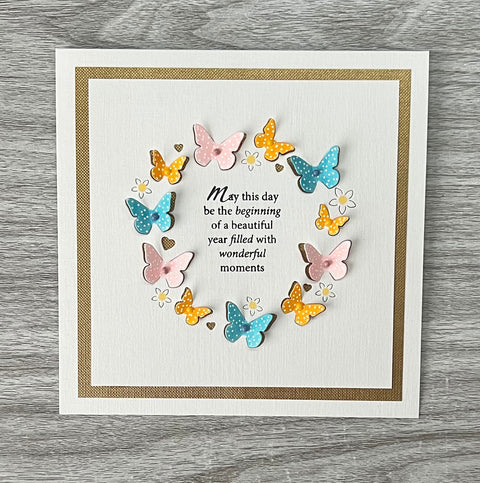 Inlovearts Butterfly Round Border Cutting Dies