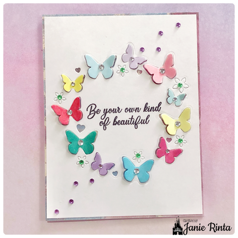Inlovearts Butterfly Round Border Cutting Dies