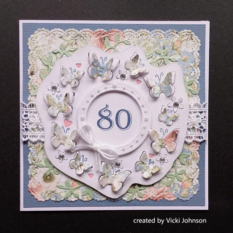 Inlovearts Butterfly Round Border Cutting Dies