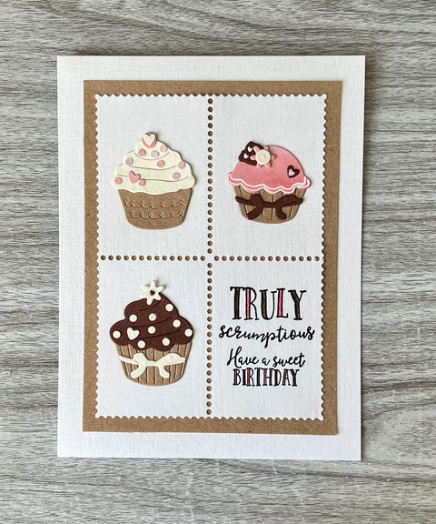 Inlovearts 3pcs Delicous Cupcake Cutting Dies