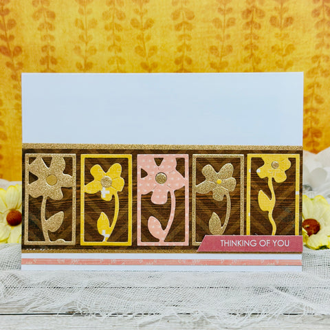 Inlovearts 5pcs Flower Frame Cutting Dies