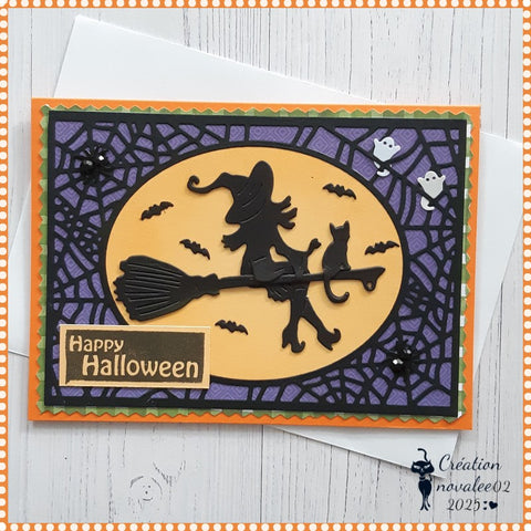 Inlovearts Witch on the Boom Cutting Dies