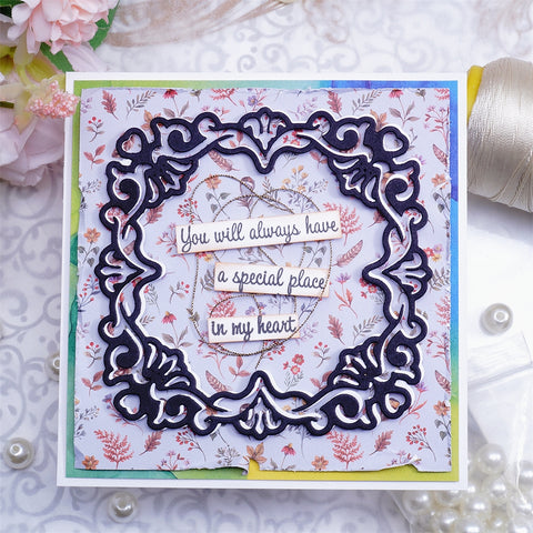 Inlovearts Square Lace Background Board Cutting Dies