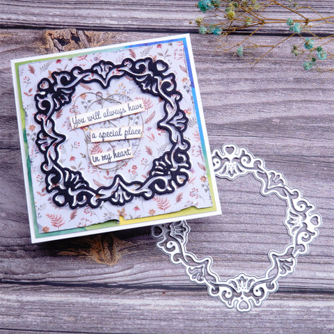 Inlovearts Square Lace Background Board Cutting Dies