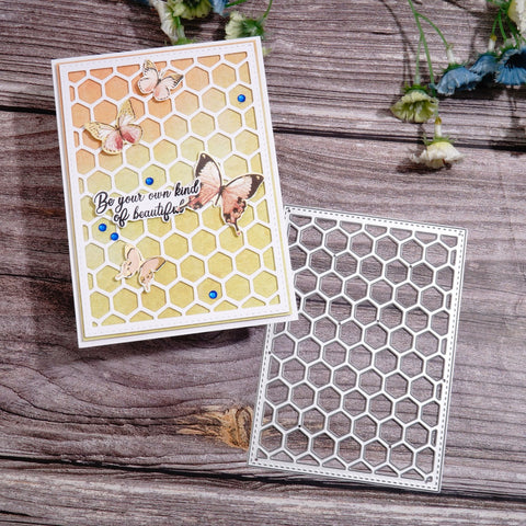 Inlovearts Honeycomb Background Board Cutting Dies