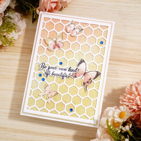 Inlovearts Honeycomb Background Board Cutting Dies