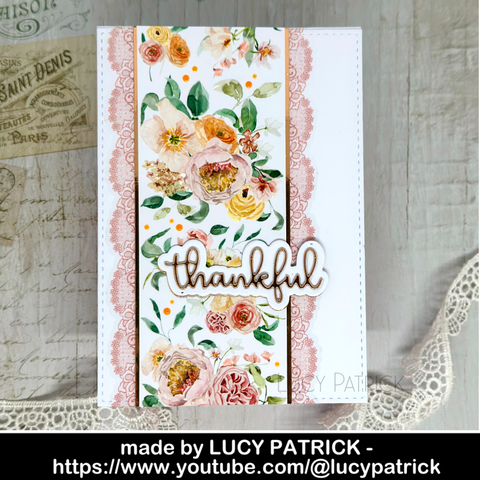Inloveartshop Thankful Word Decor Cutting Dies
